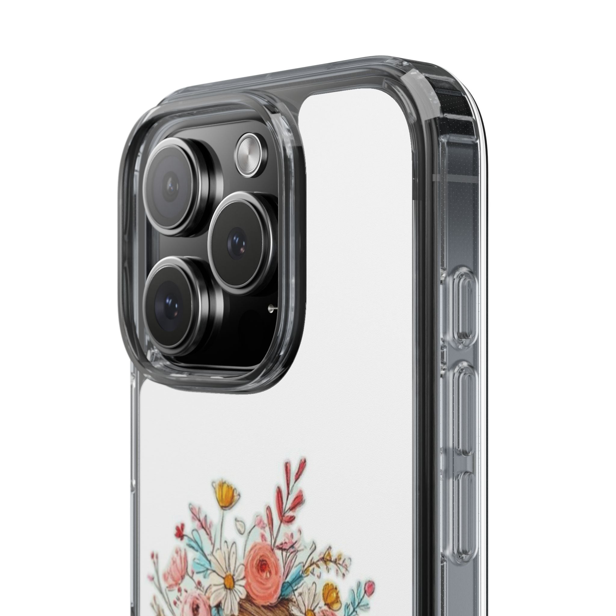 Floral Crown Girl Clear Phone Case