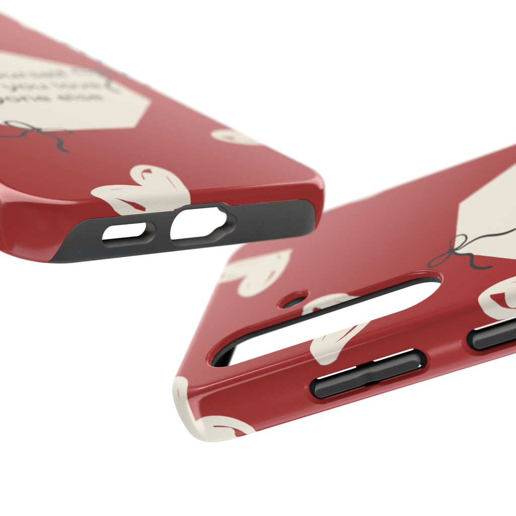 Tough Phone Case — “Love yourself before you love anyone else” Red Self-Love Design