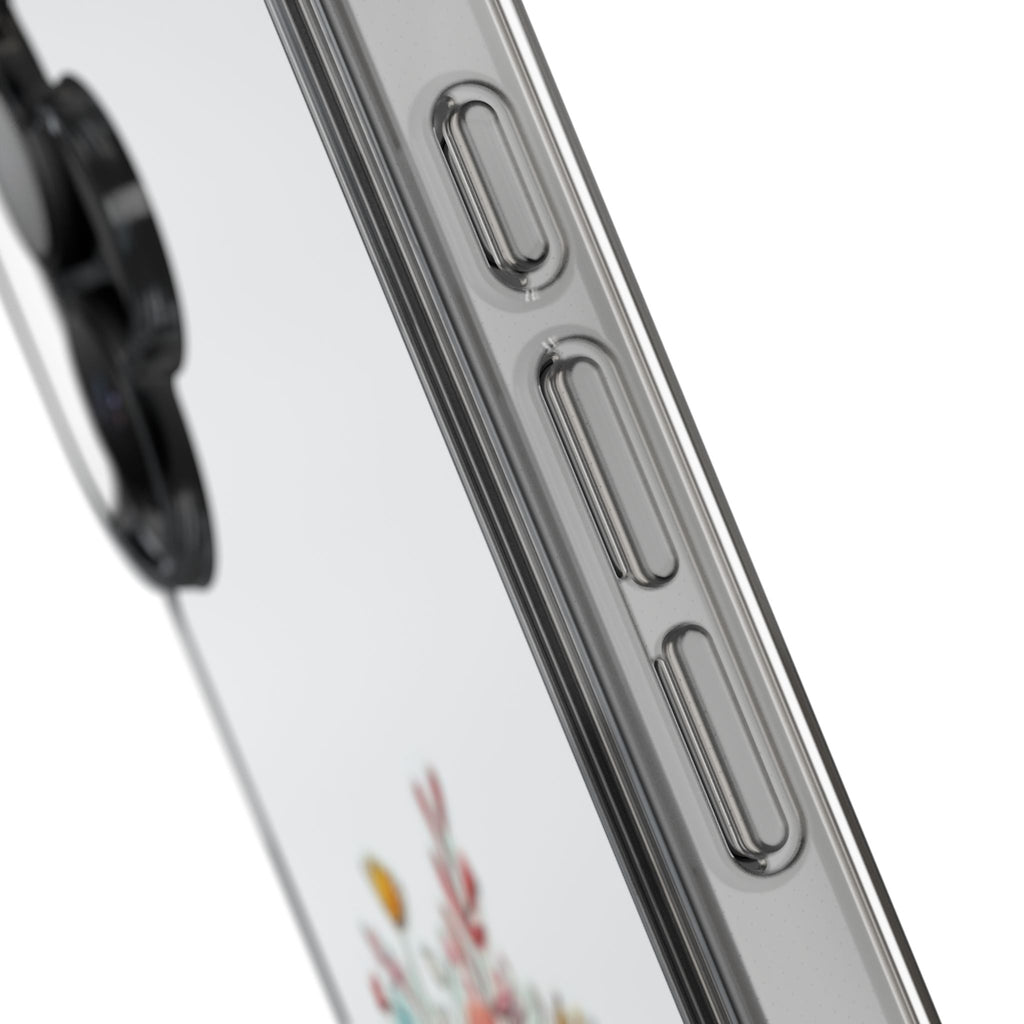 Floral Crown Girl Clear Phone Case