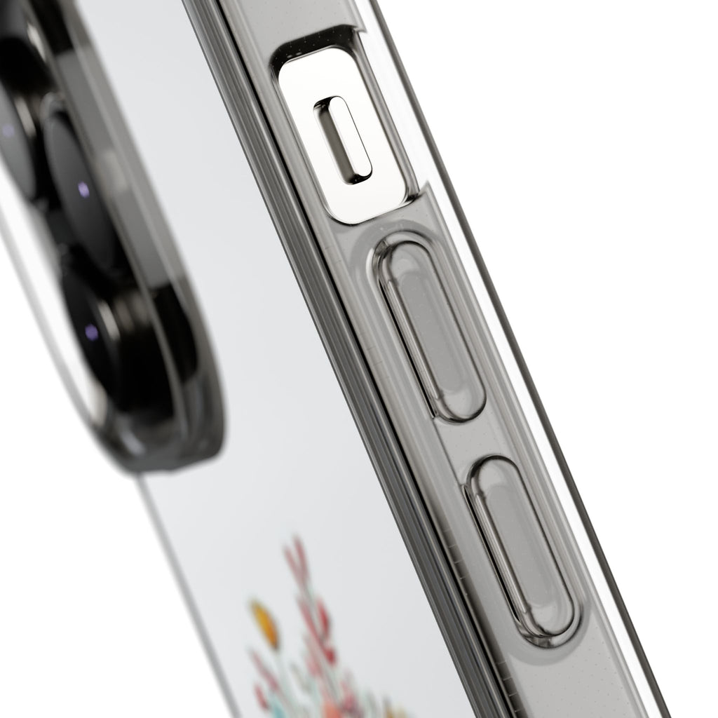 Floral Crown Girl Clear Phone Case