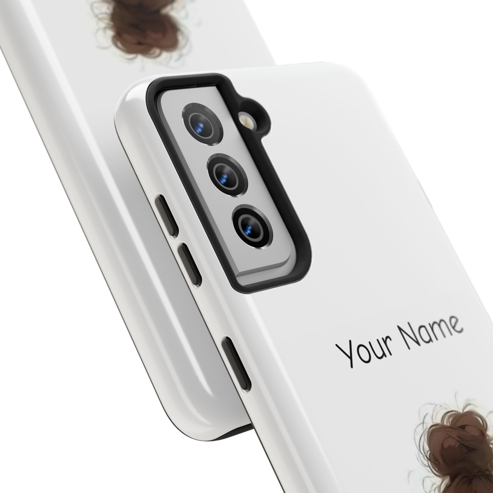Personalized Cute Girl Tough Phone Case — Custom Name Protective iPhone Case