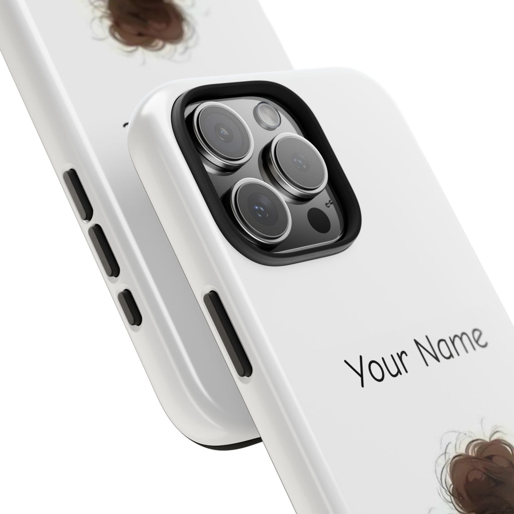Personalized Cute Girl Tough Phone Case — Custom Name Protective iPhone Case