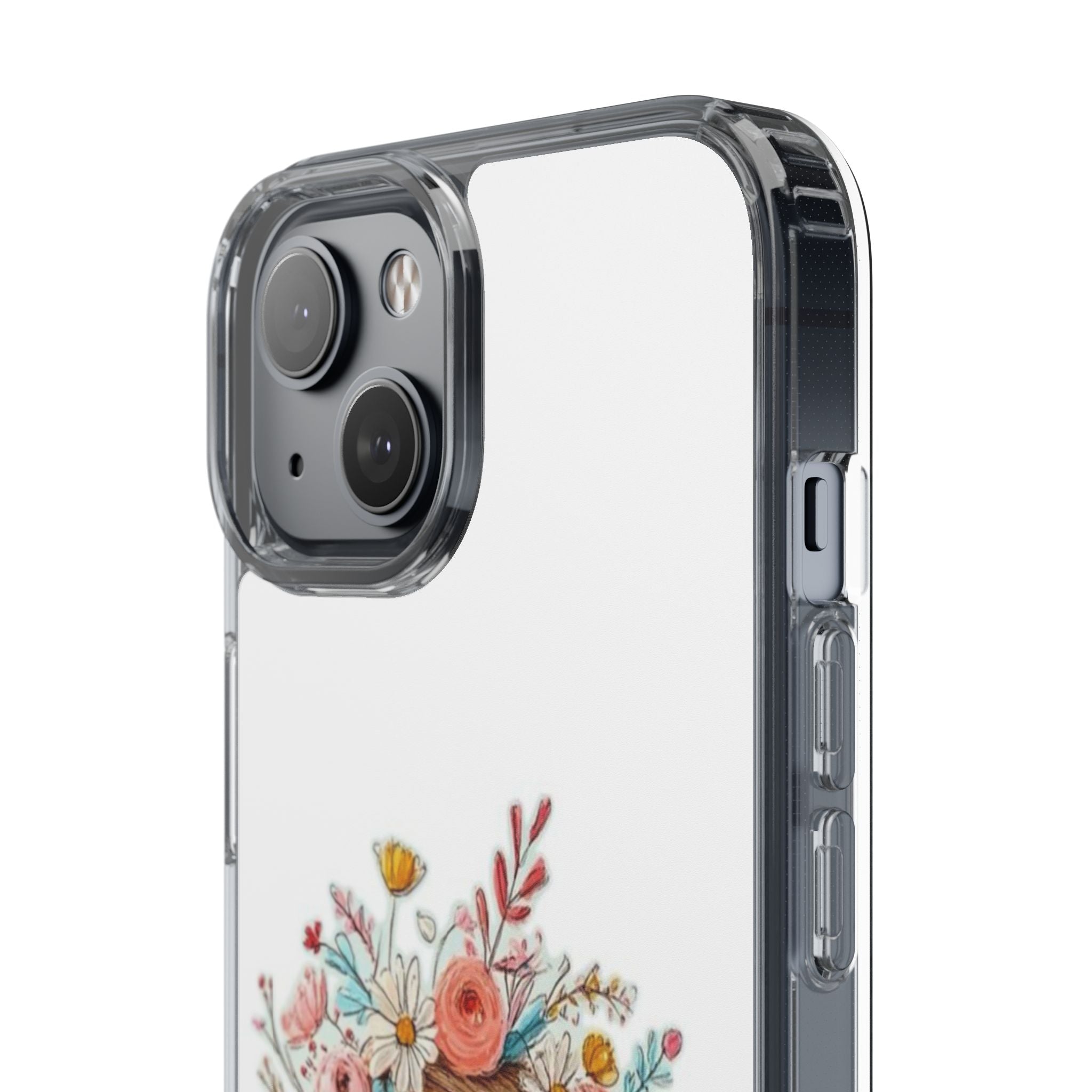 Floral Crown Girl Clear Phone Case