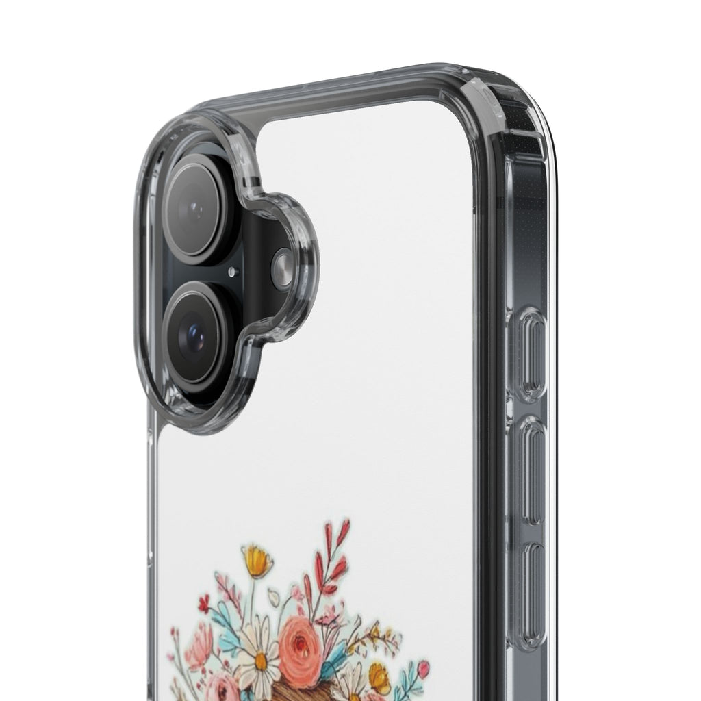 Floral Crown Girl Clear Phone Case