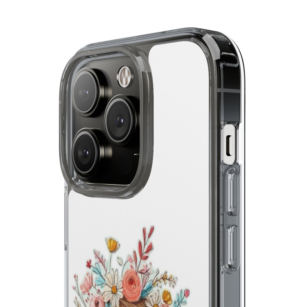 Floral Crown Girl Clear Phone Case