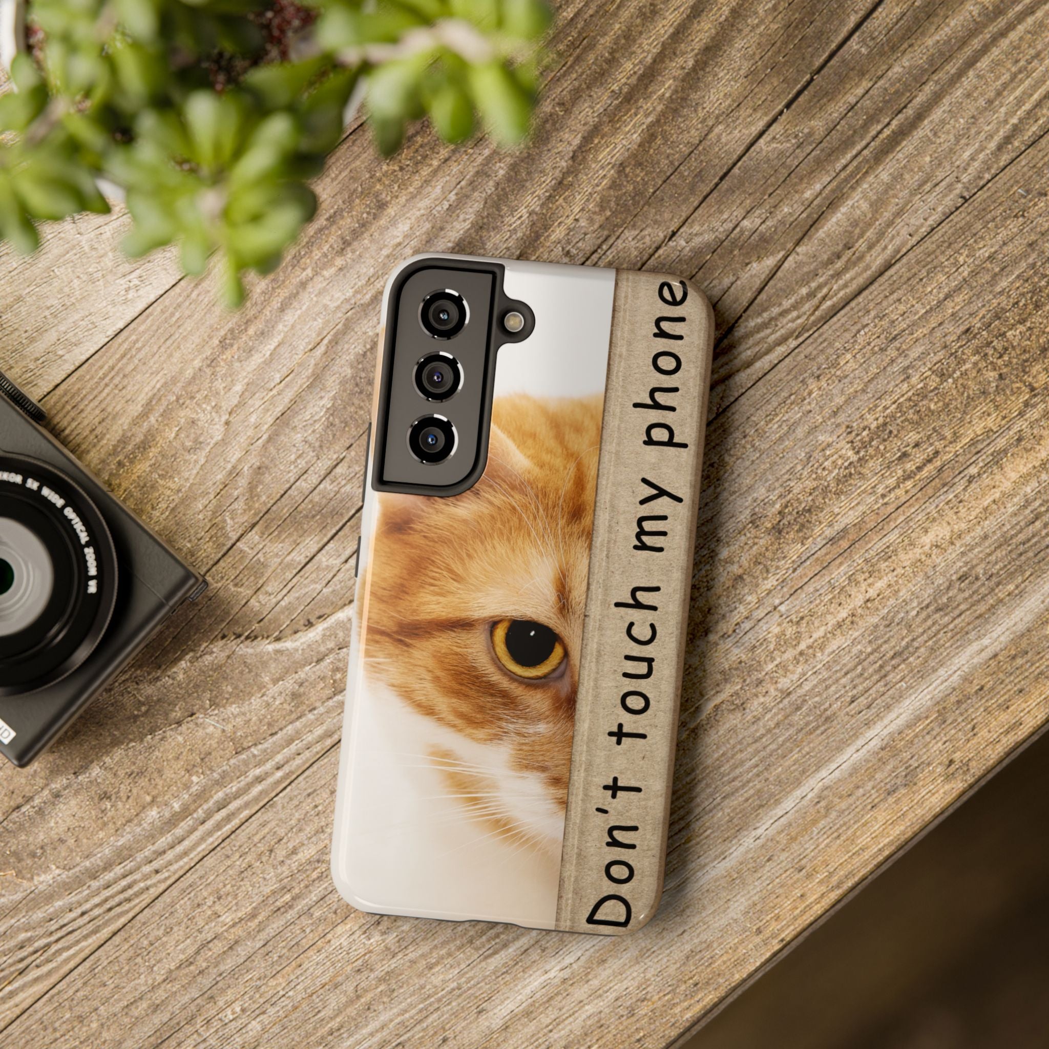 Don't Touch My Phone Cat Tough Phone Case — Cute Protective iPhone Cover