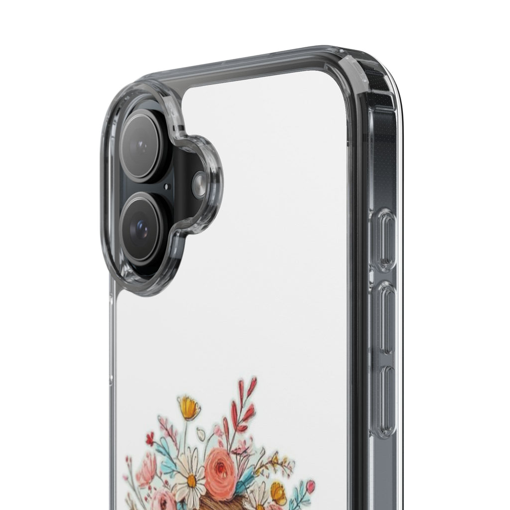 Floral Crown Girl Clear Phone Case