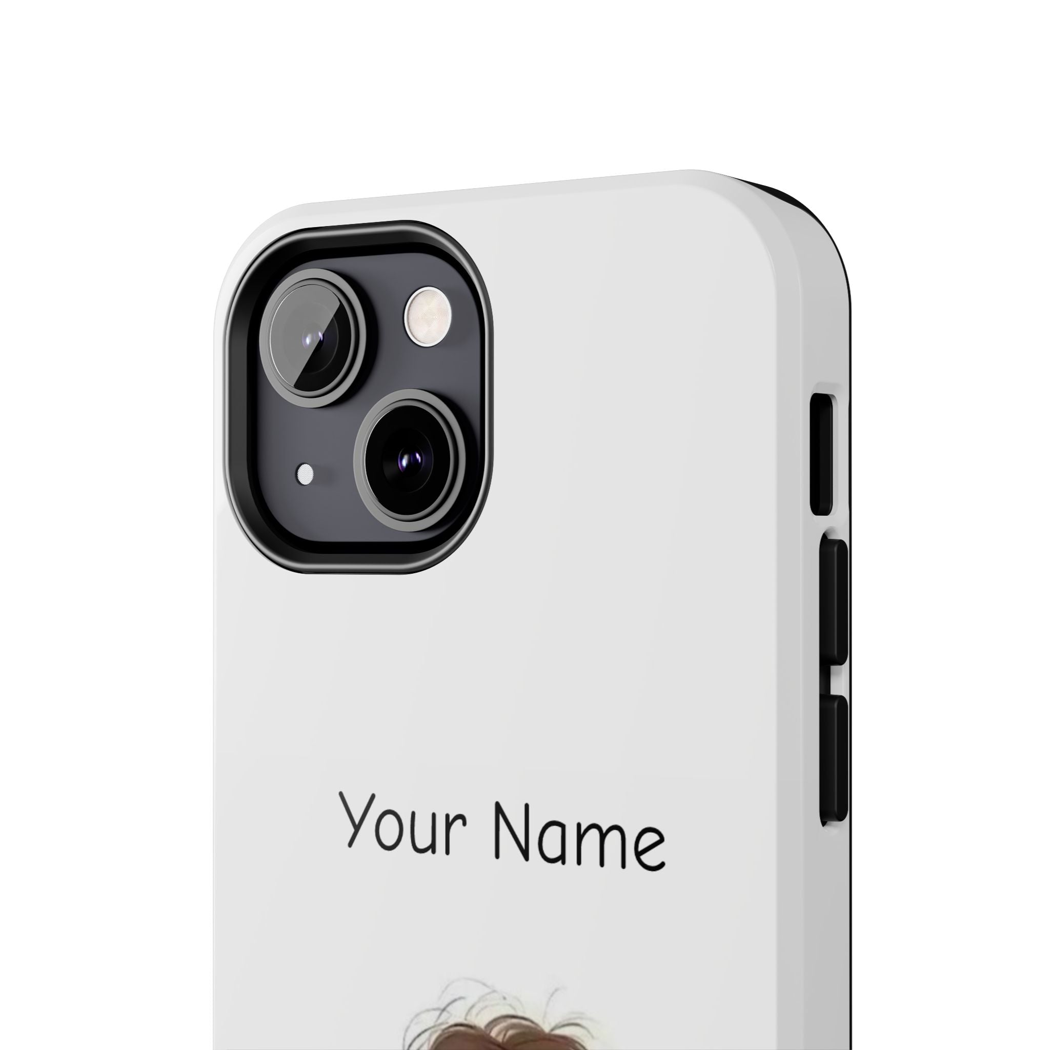 Personalized Cute Girl Tough Phone Case — Custom Name Protective iPhone Case