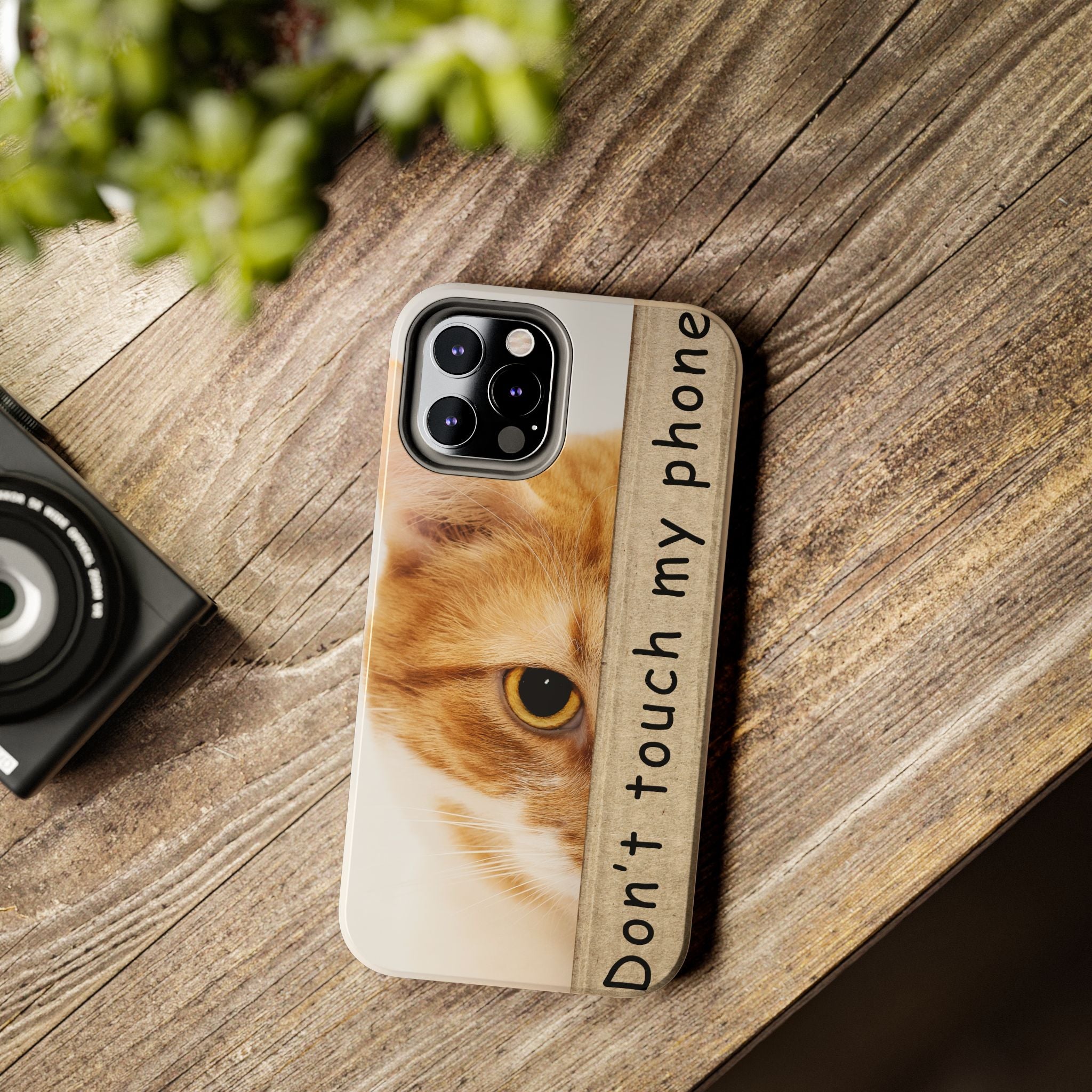 Don't Touch My Phone Cat Tough Phone Case — Cute Protective iPhone Cover