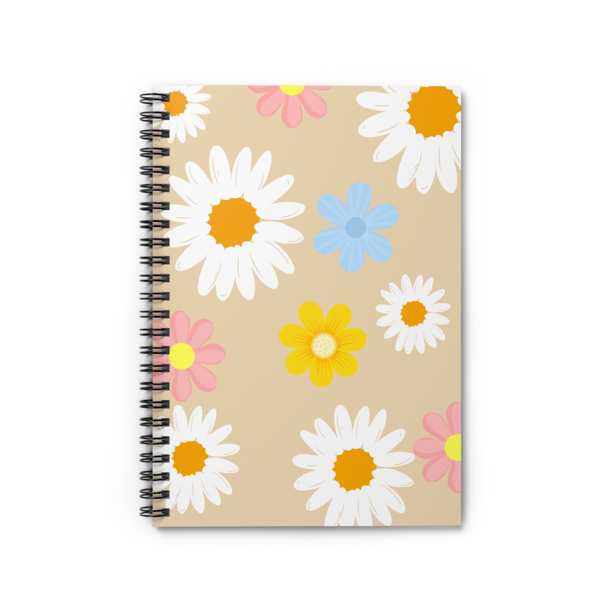 Daisy Floral Spiral Notebook — Ruled Lined Journal