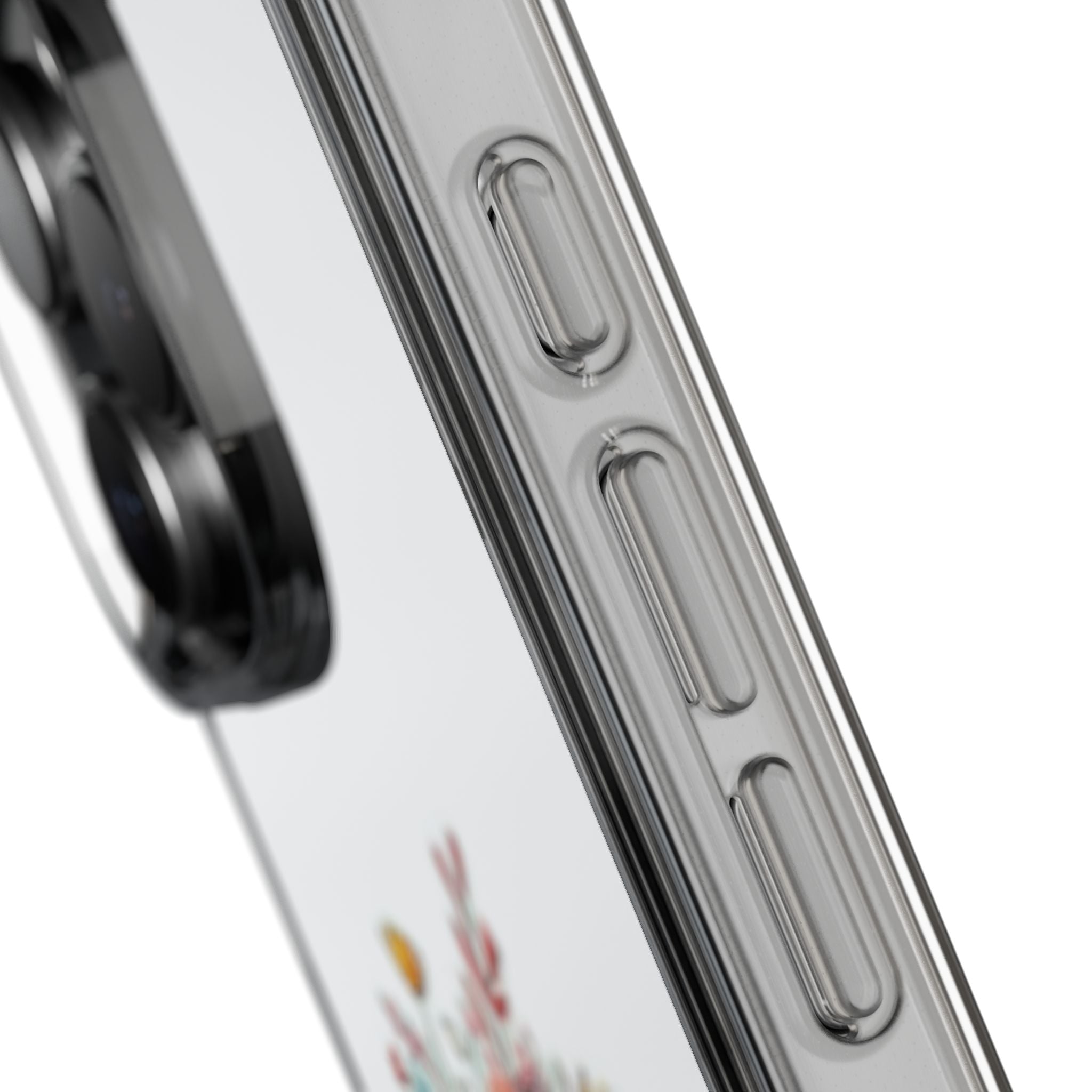 Floral Crown Girl Clear Phone Case