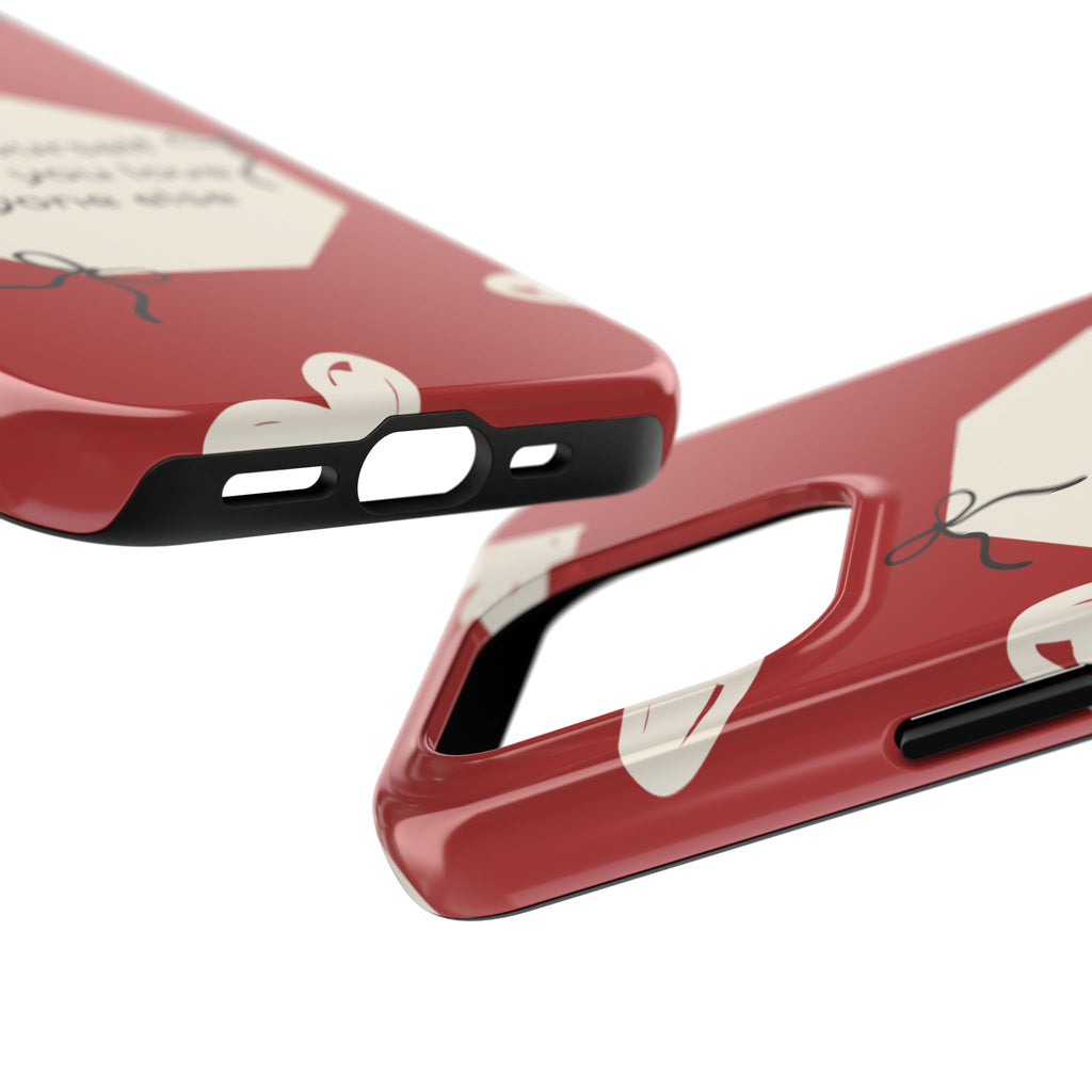 Tough Phone Case — “Love yourself before you love anyone else” Red Self-Love Design