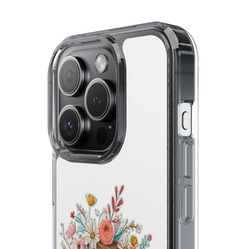 Floral Crown Girl Clear Phone Case
