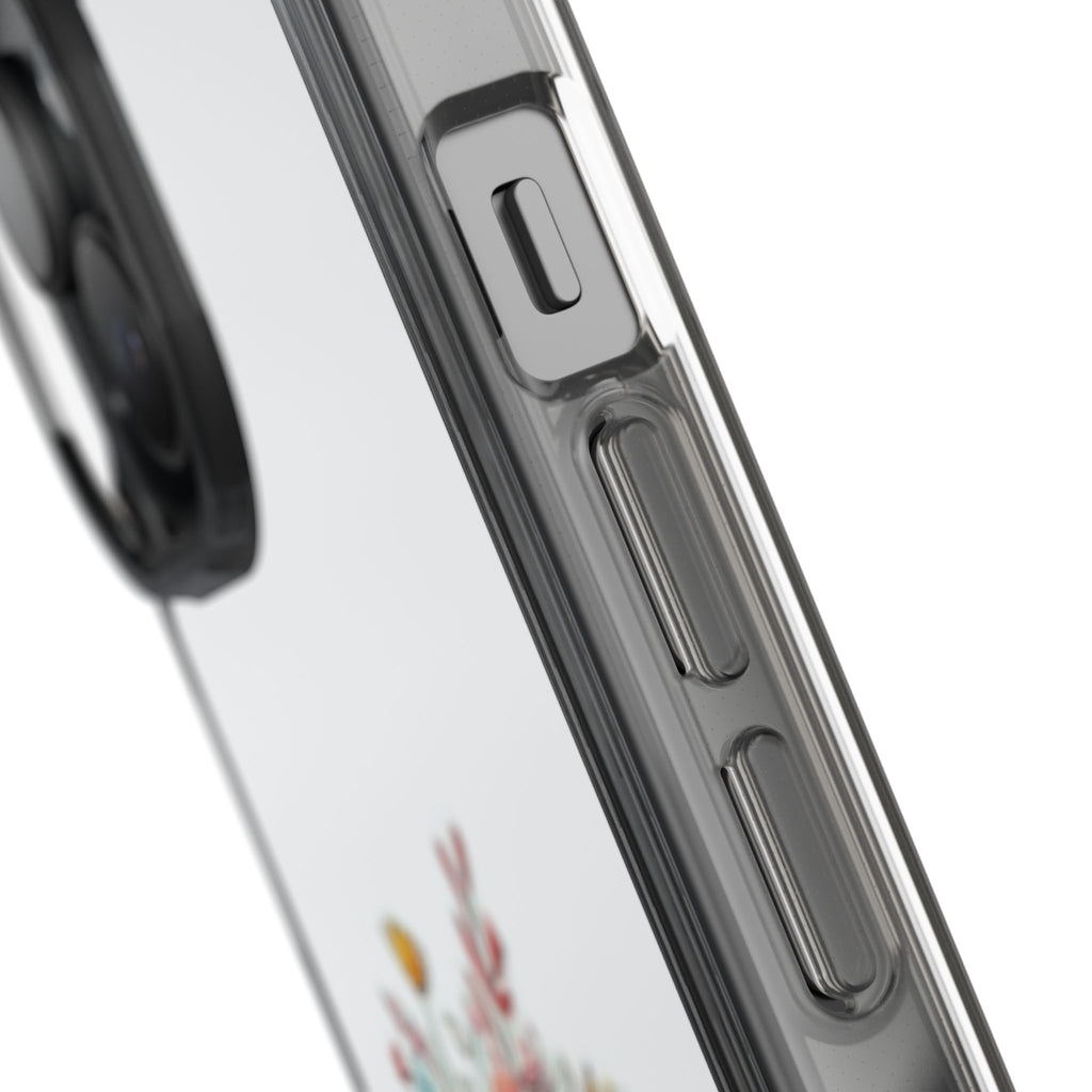 Floral Crown Girl Clear Phone Case