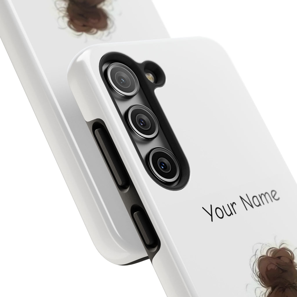 Personalized Cute Girl Tough Phone Case — Custom Name Protective iPhone Case