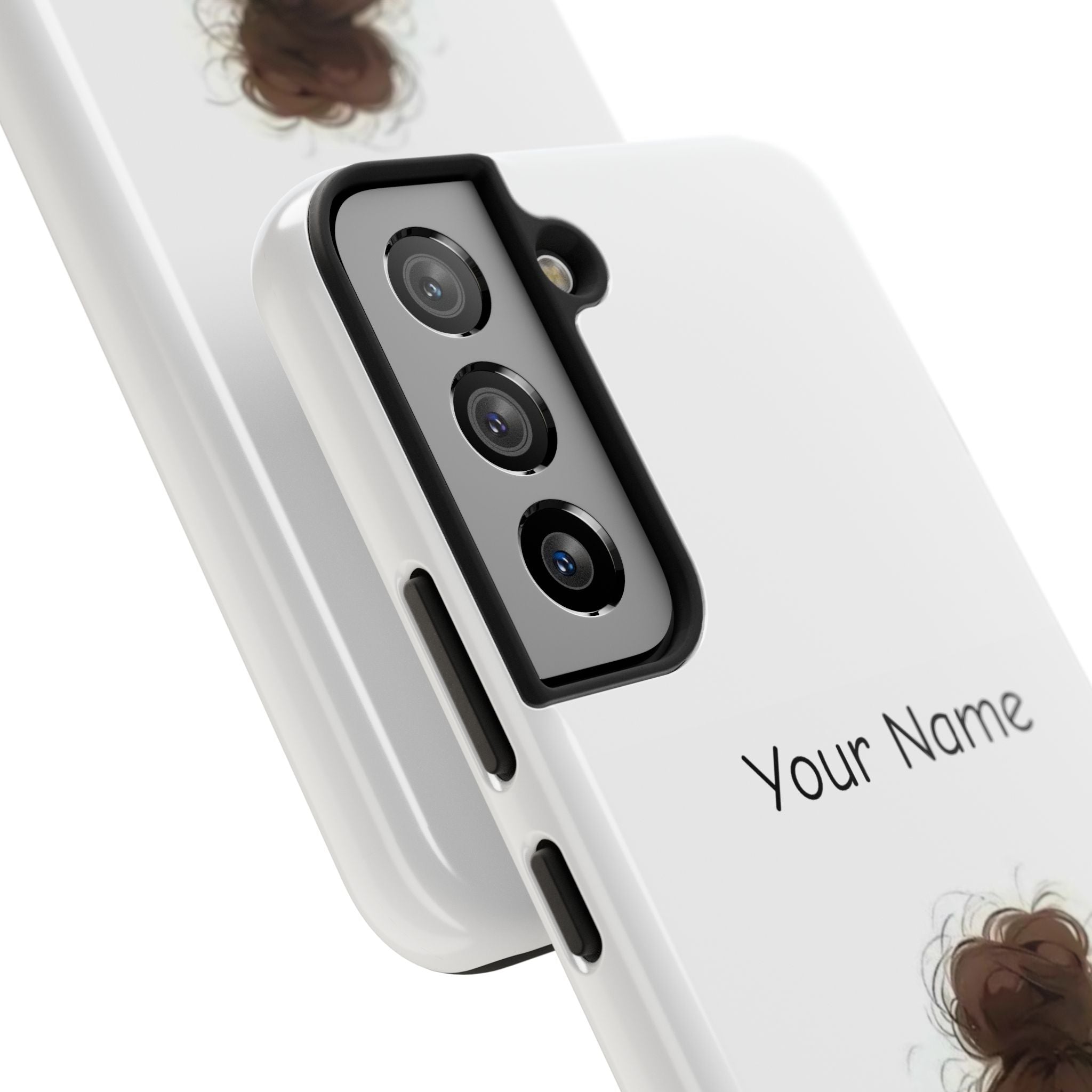 Personalized Cute Girl Tough Phone Case — Custom Name Protective iPhone Case