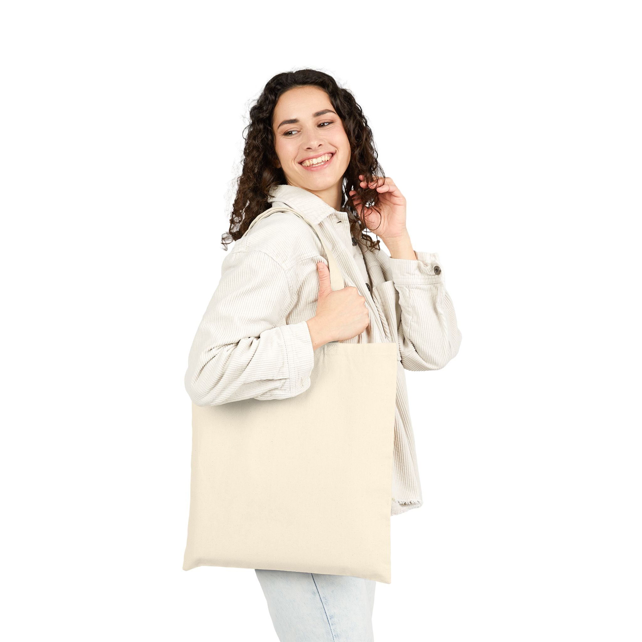 Never Give Up Tote Bag — Cute Motivational Canvas Tote for Women