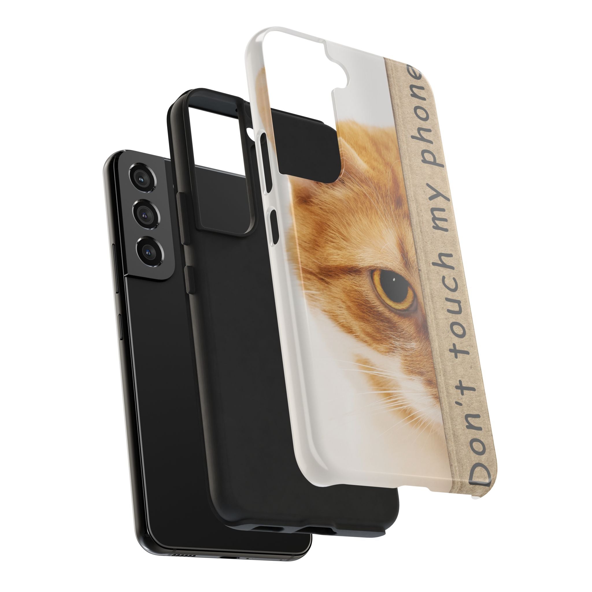 Don't Touch My Phone Cat Tough Phone Case — Cute Protective iPhone Cover
