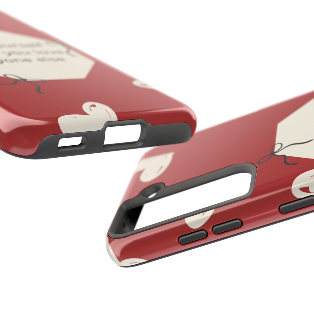 Tough Phone Case — “Love yourself before you love anyone else” Red Self-Love Design