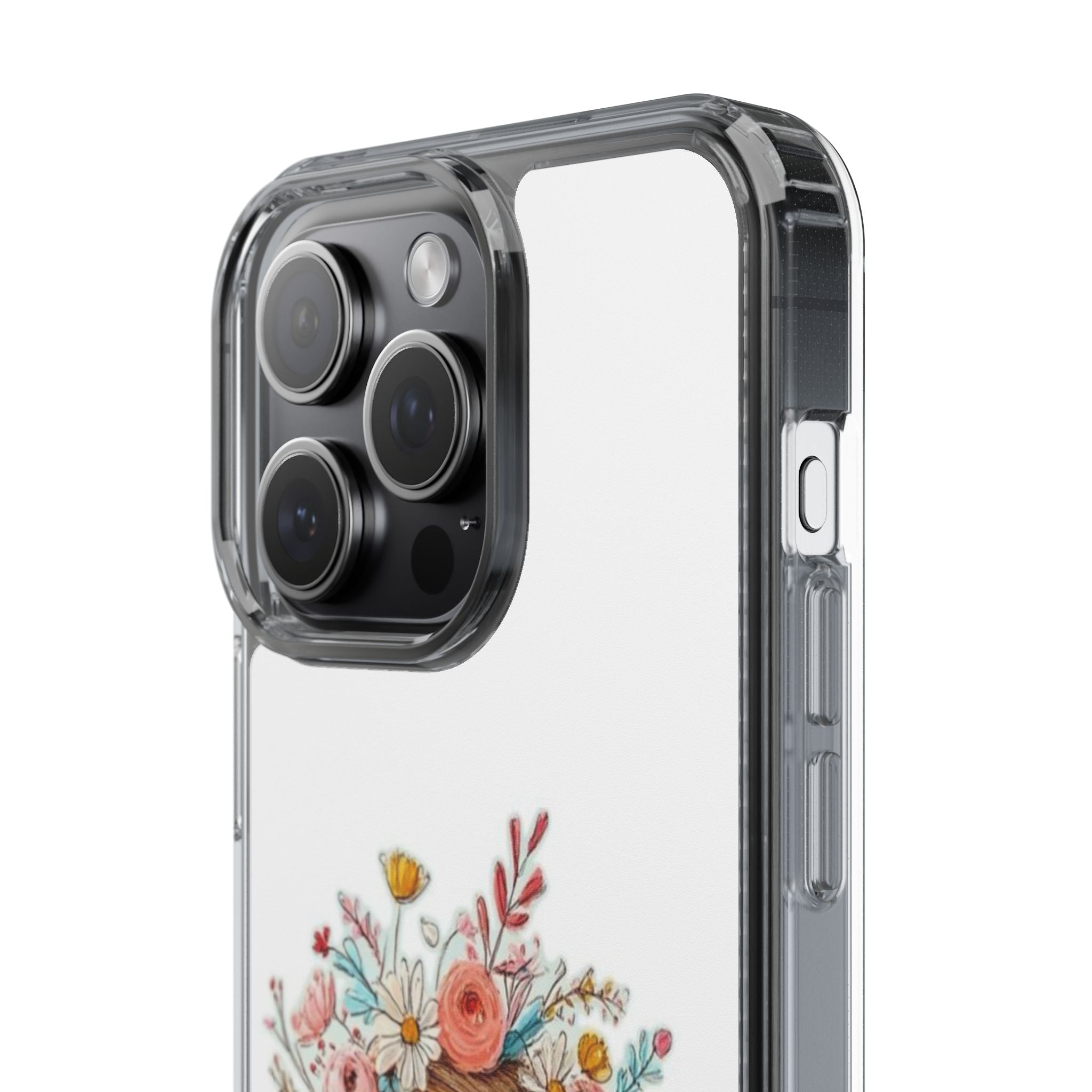 Floral Crown Girl Clear Phone Case