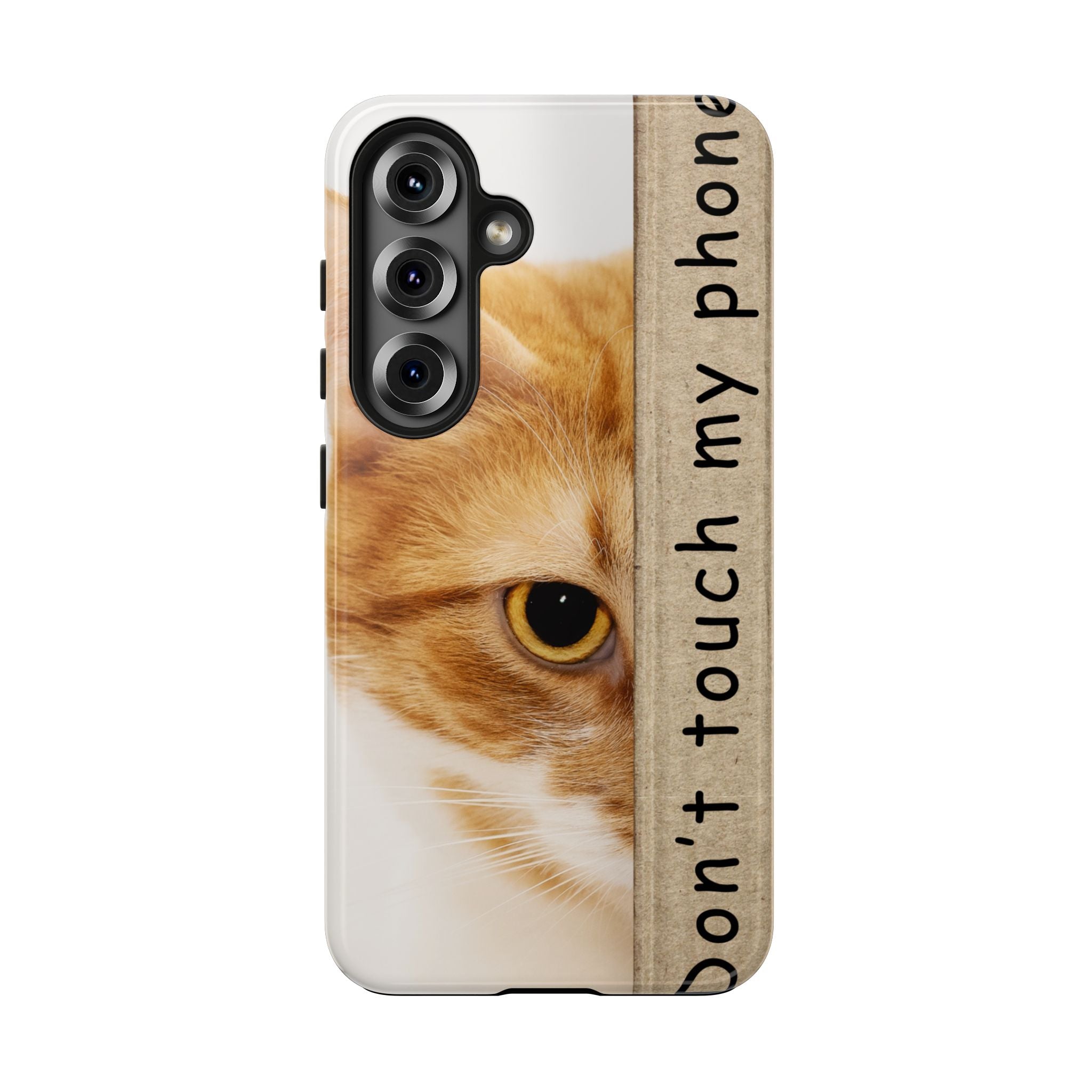 Don't Touch My Phone Cat Tough Phone Case — Cute Protective iPhone Cover
