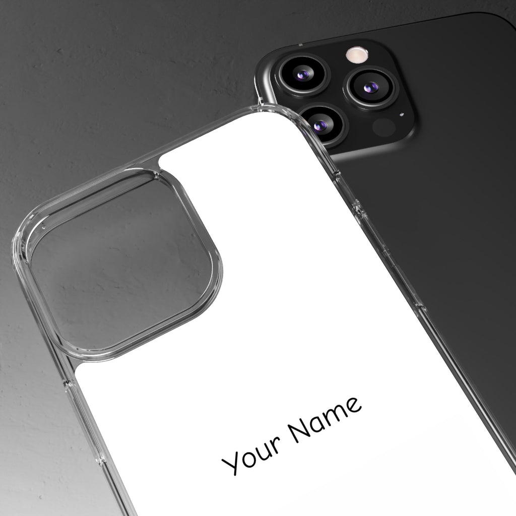 Personalized Clear Phone Case — Cute Girl Illustration with Custom Name