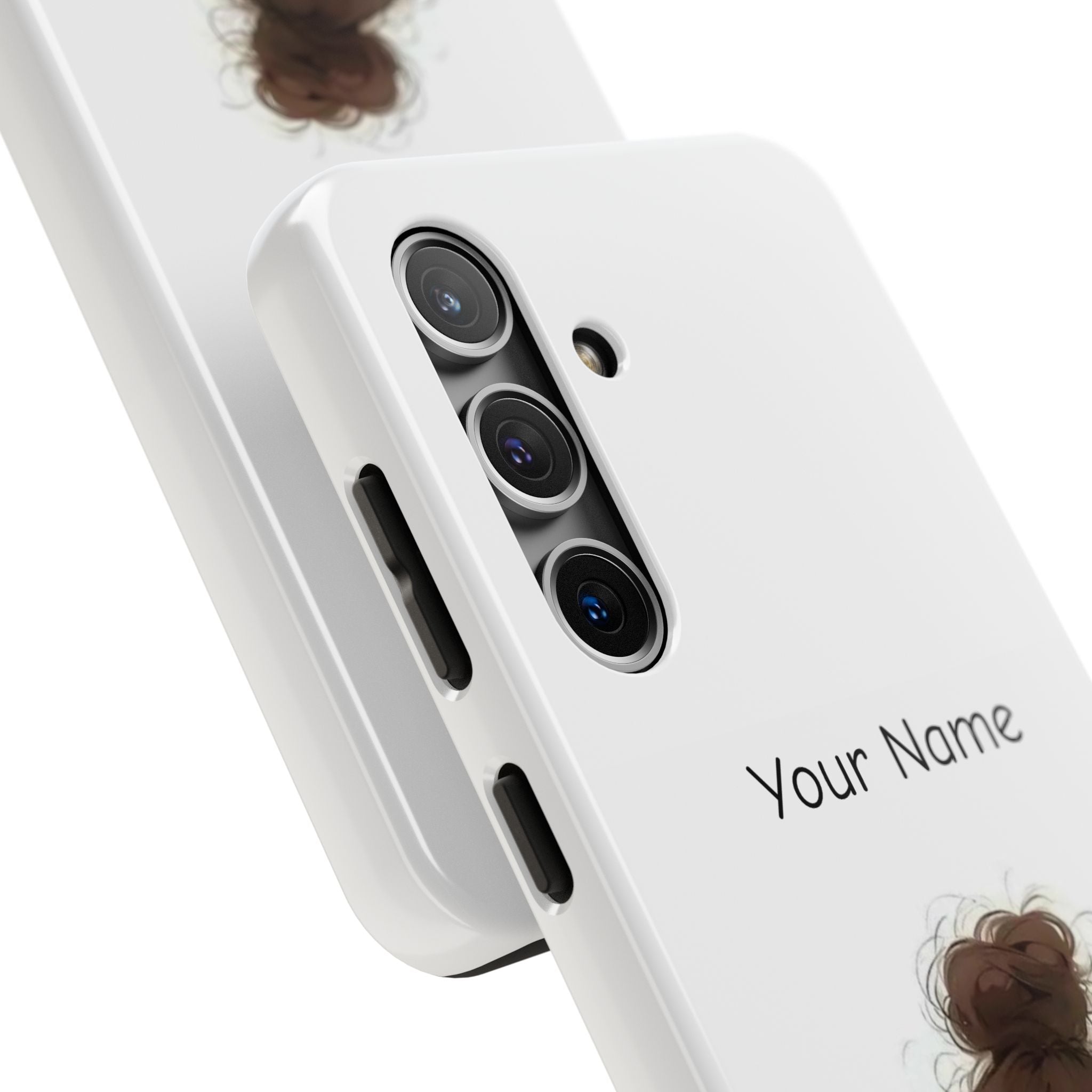 Personalized Cute Girl Tough Phone Case — Custom Name Protective iPhone Case