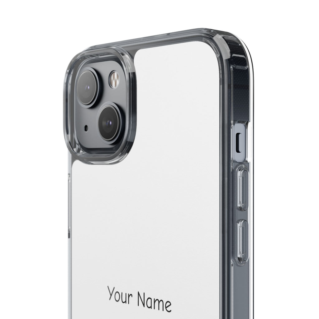 Personalized Clear Phone Case — Cute Girl Illustration with Custom Name