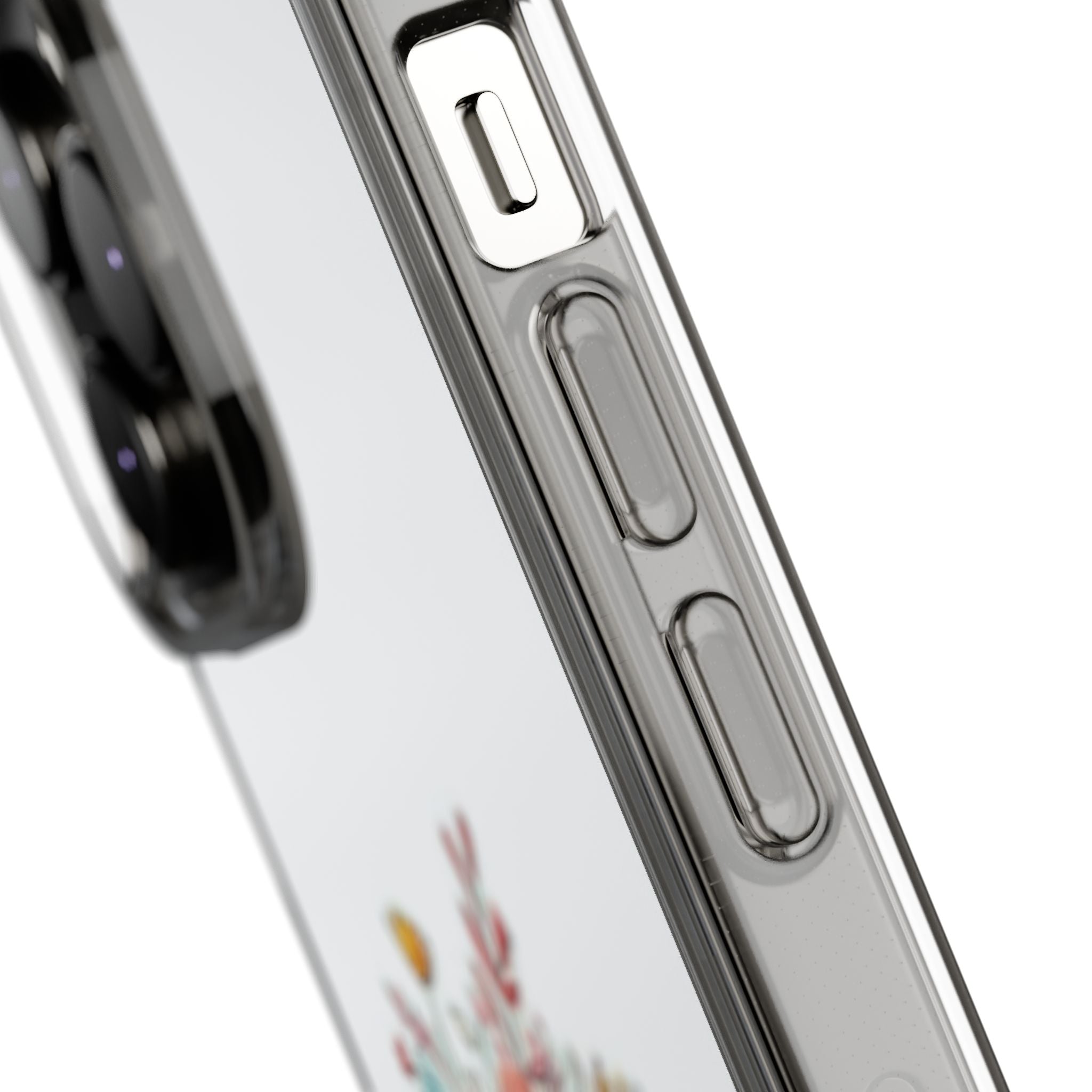 Floral Crown Girl Clear Phone Case