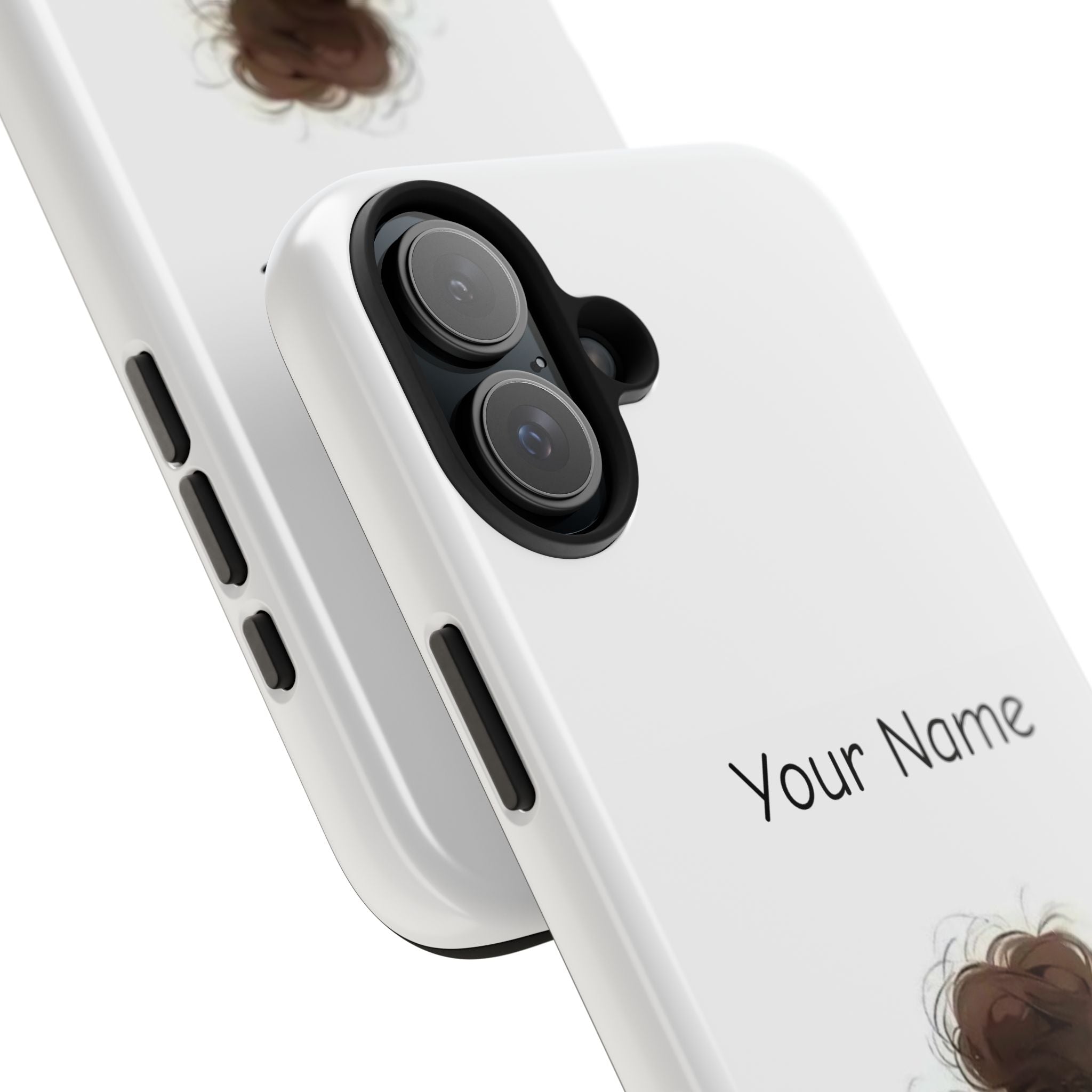 Personalized Cute Girl Tough Phone Case — Custom Name Protective iPhone Case
