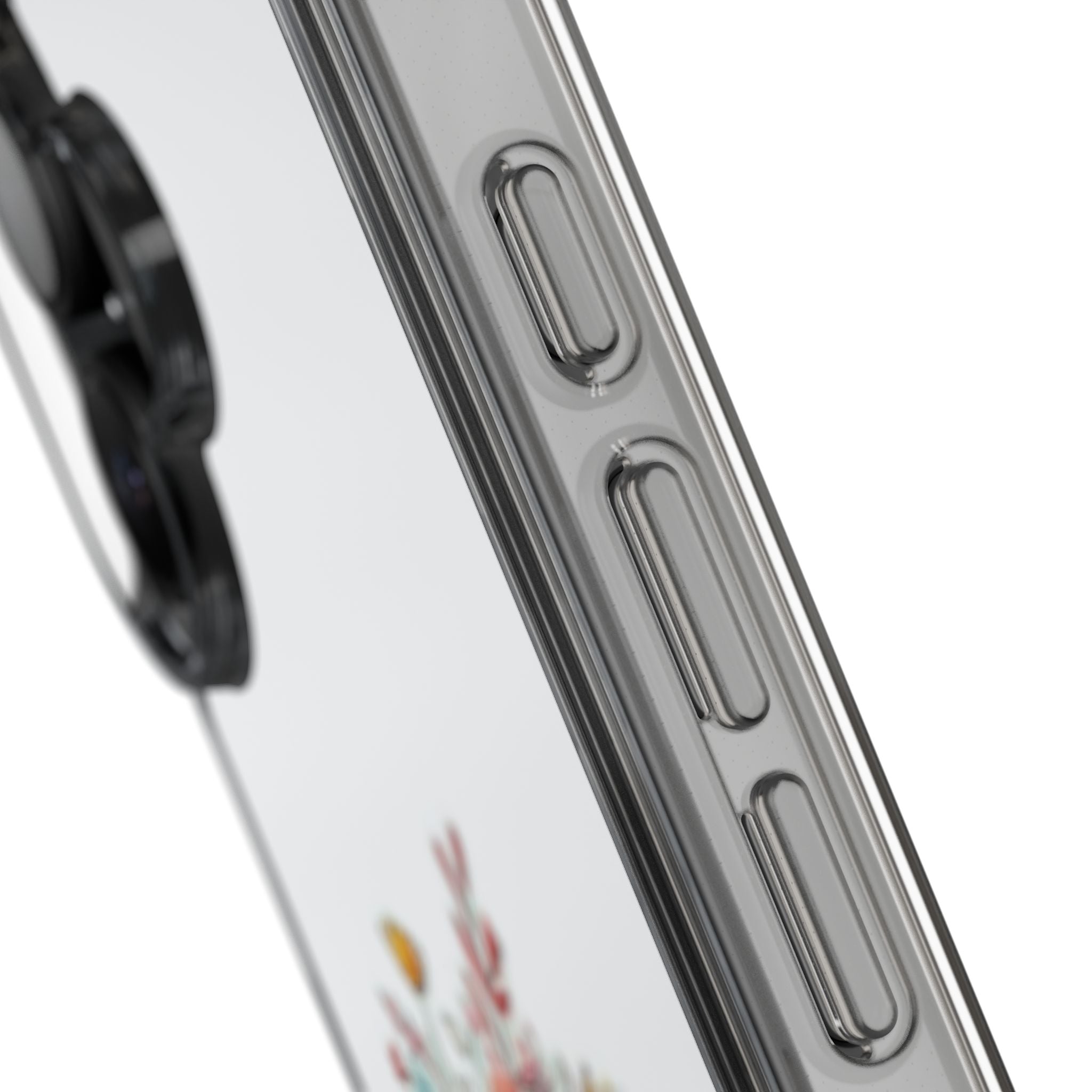 Floral Crown Girl Clear Phone Case