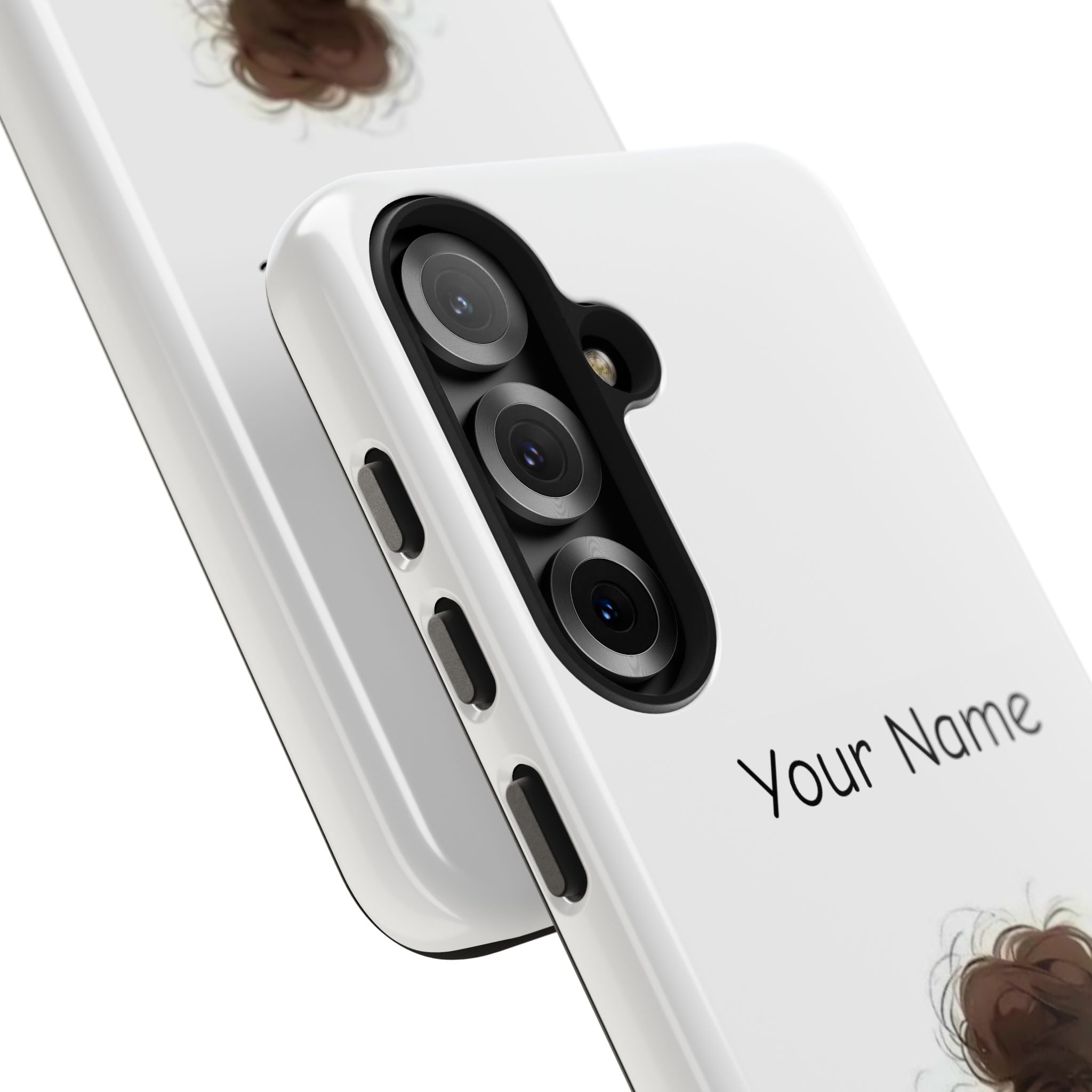 Personalized Cute Girl Tough Phone Case — Custom Name Protective iPhone Case