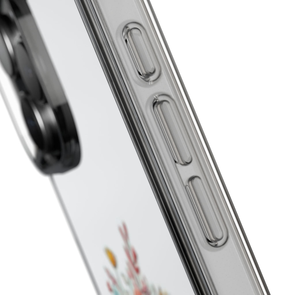 Floral Crown Girl Clear Phone Case