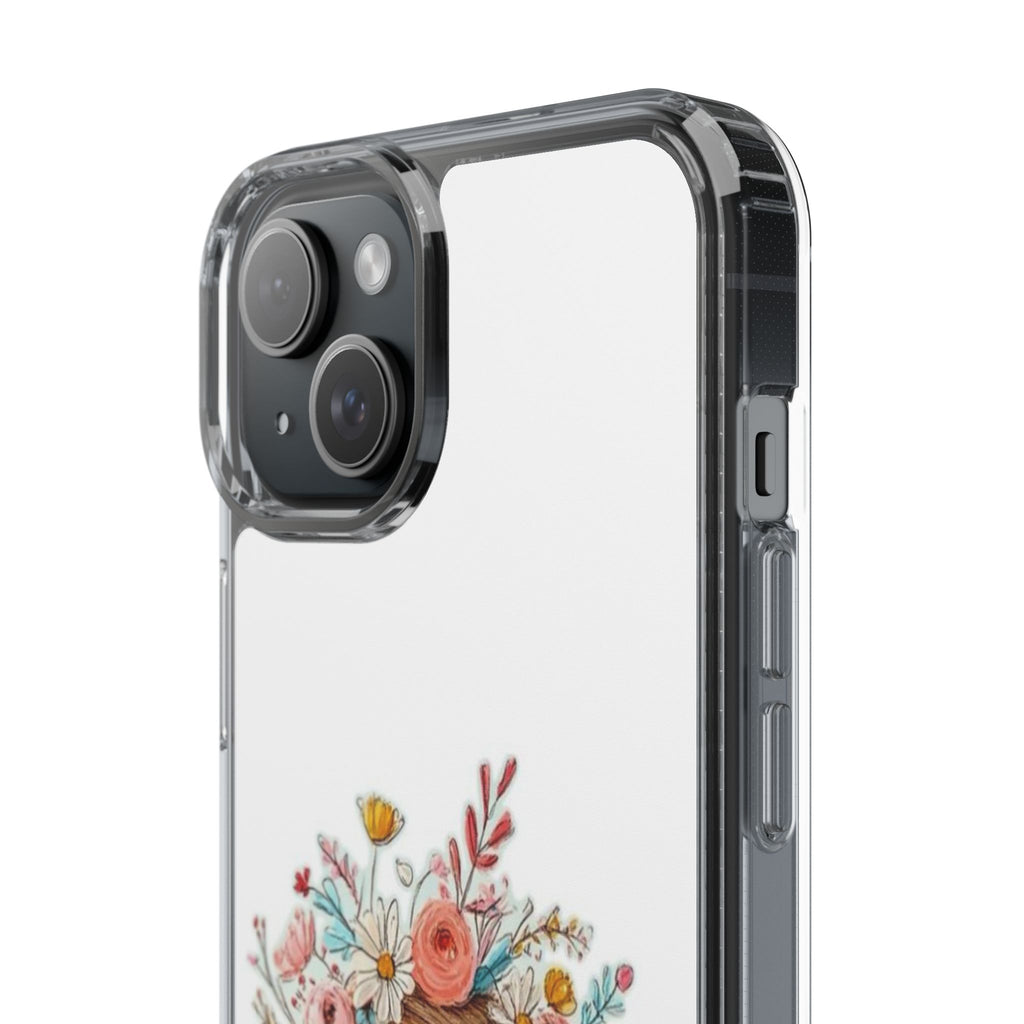 Floral Crown Girl Clear Phone Case