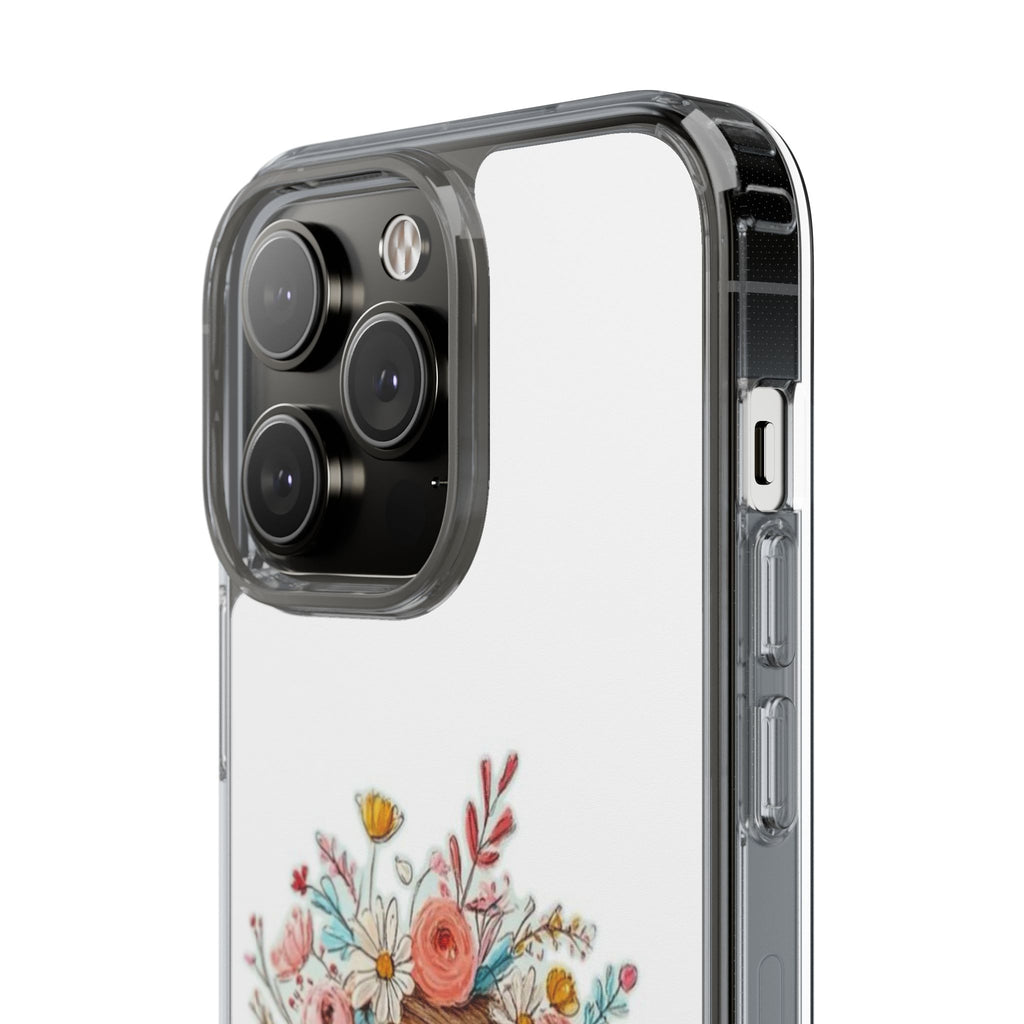 Floral Crown Girl Clear Phone Case