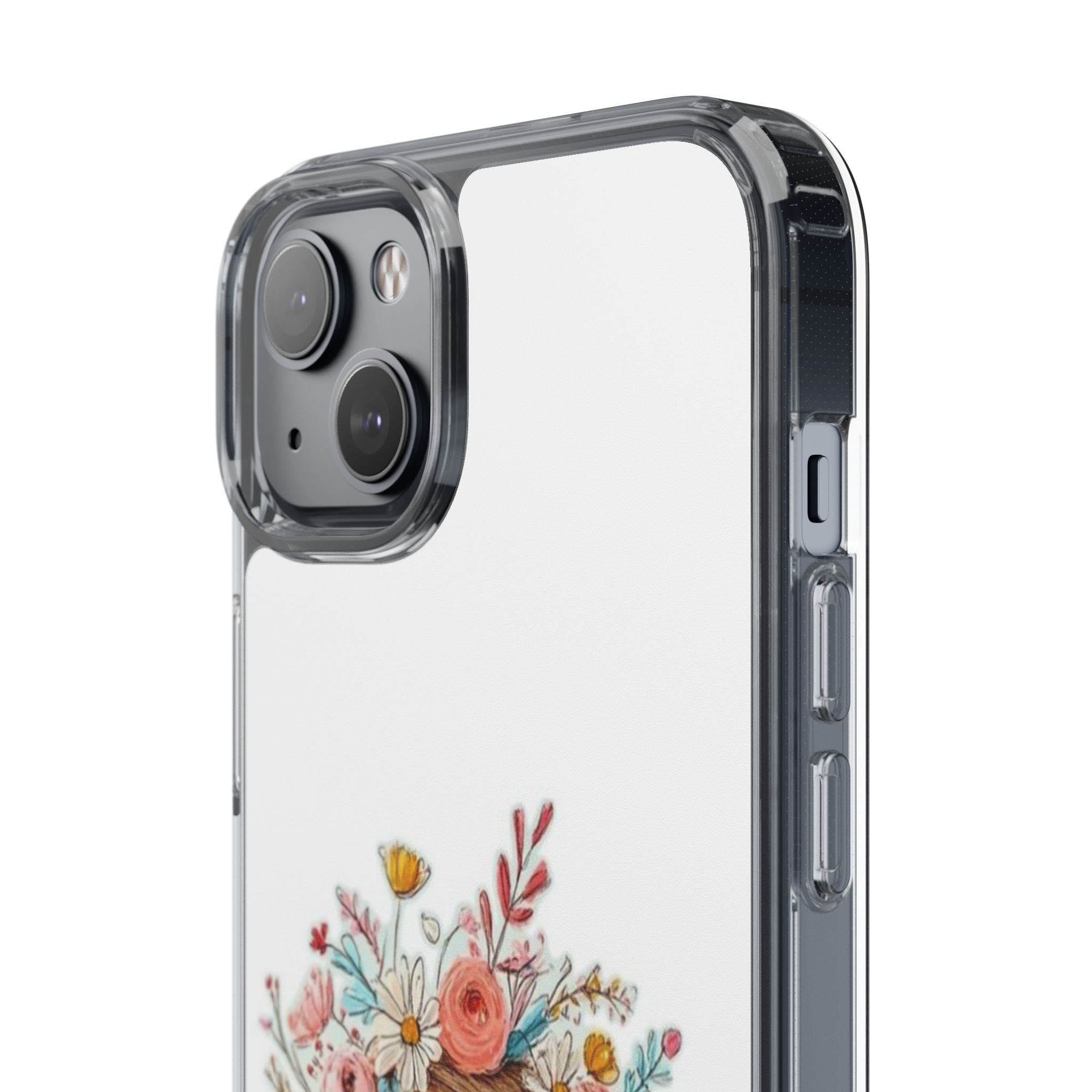 Floral Crown Girl Clear Phone Case
