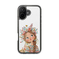 Floral Crown Girl Clear Phone Case