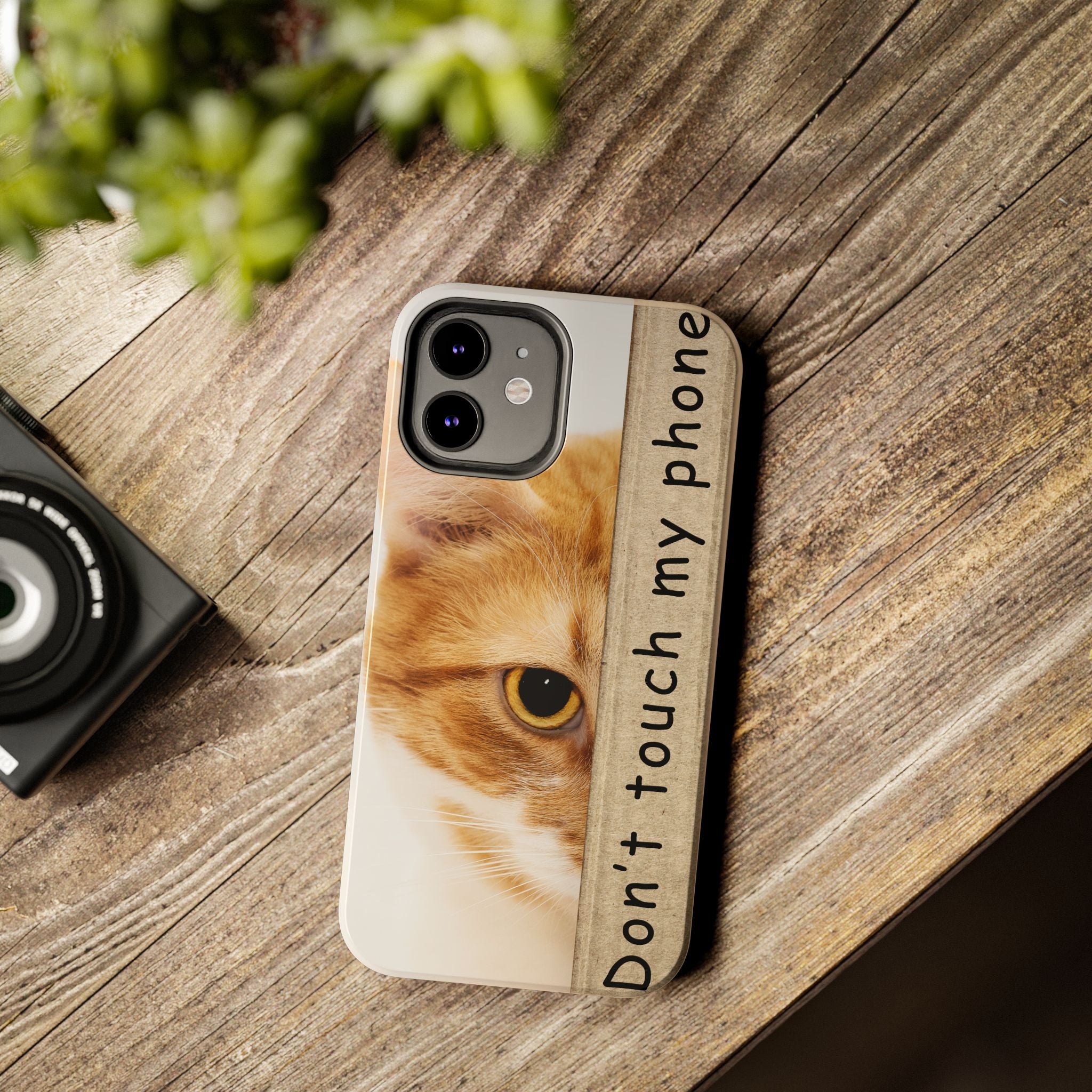 Don't Touch My Phone Cat Tough Phone Case — Cute Protective iPhone Cover