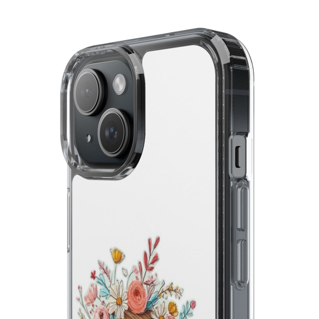 Floral Crown Girl Clear Phone Case