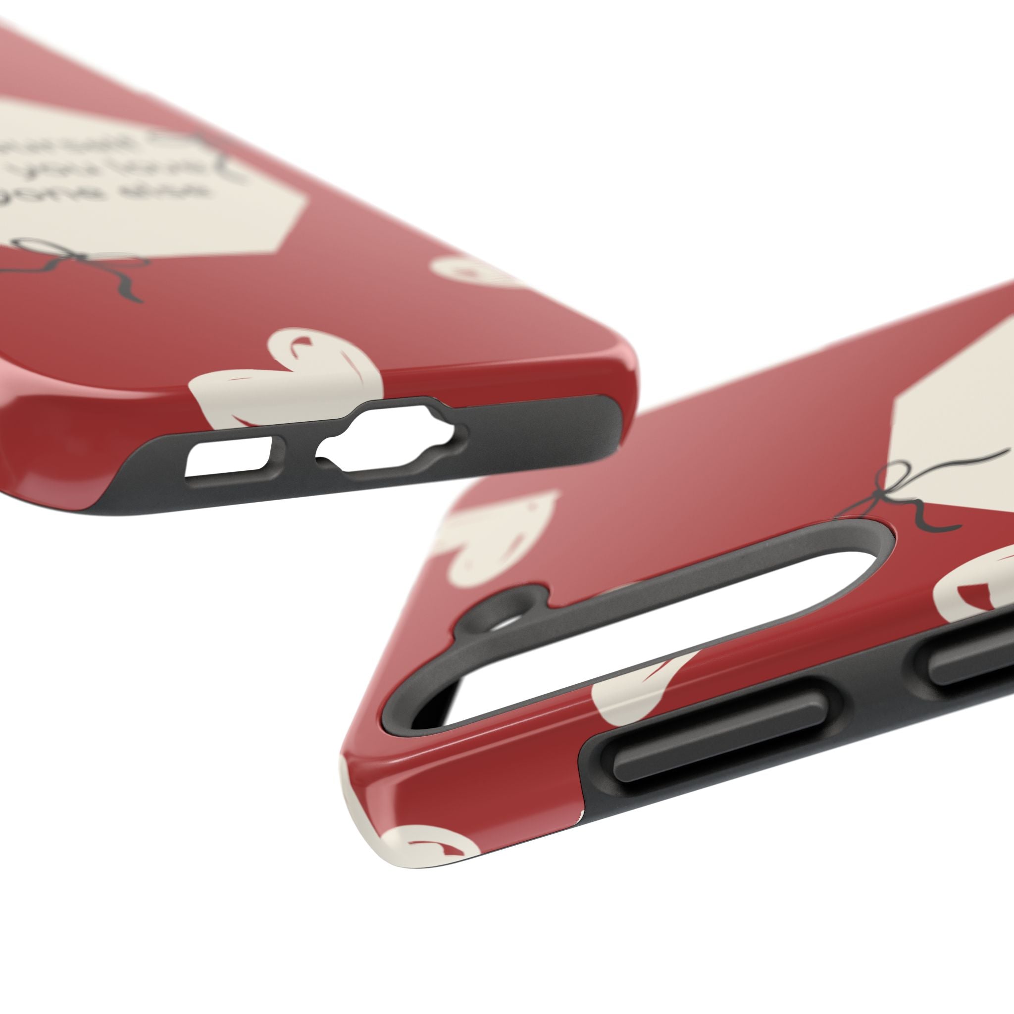 Tough Phone Case — “Love yourself before you love anyone else” Red Self-Love Design