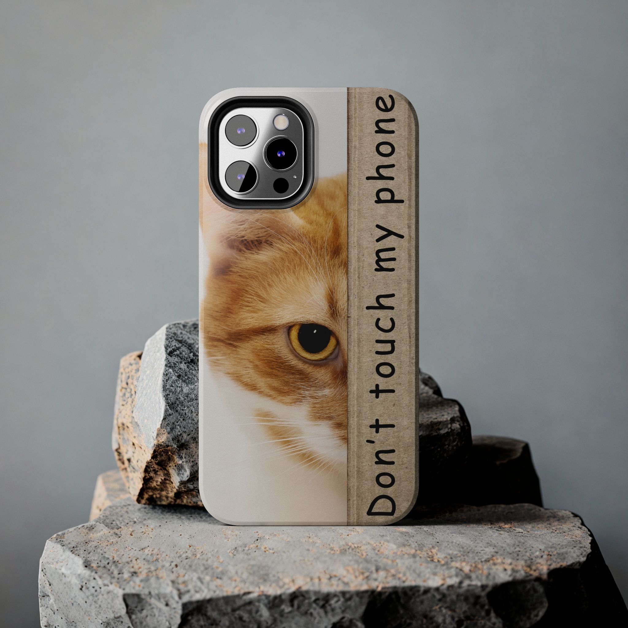 Don't Touch My Phone Cat Tough Phone Case — Cute Protective iPhone Cover