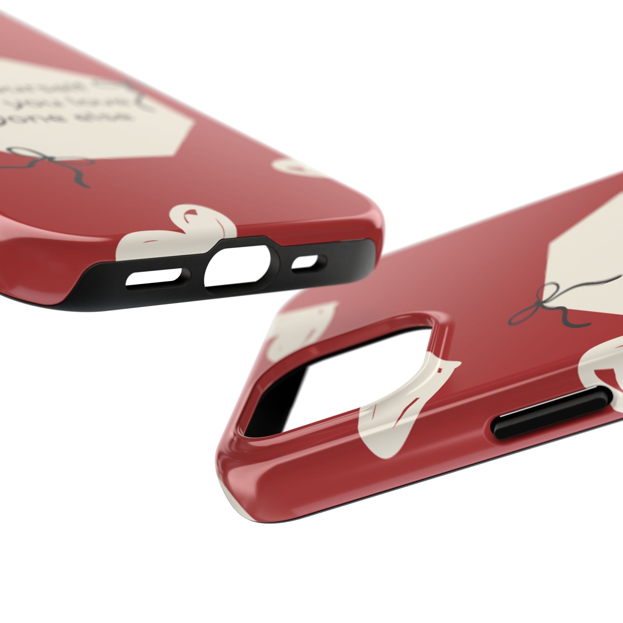 Tough Phone Case — “Love yourself before you love anyone else” Red Self-Love Design